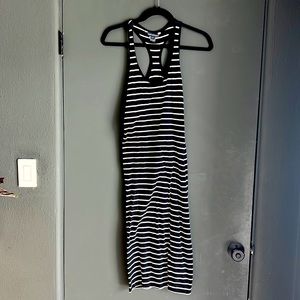 FRENCH CONNECTION striped racerback midi dress
